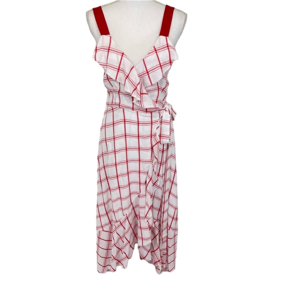 Anthro Hutch Maxi Wrap Dress with Wide Ruffle Medium